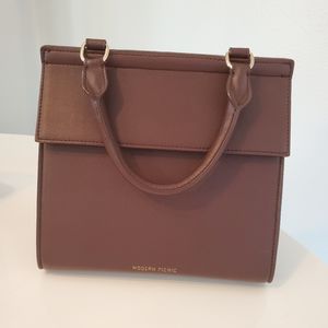 Vegan Leather Modern Picnic Lunch Bag